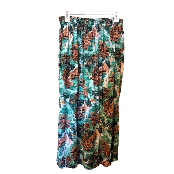 Island Planet Dresses & Skirts - Island Planet elastic waist, Lightweight flowing Tropical Maxi Skirt Sz. M/L